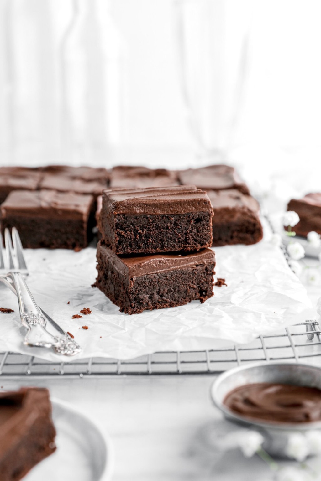 Chocolate frosted brownies