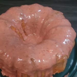 Strawberry Creme Cake Slice