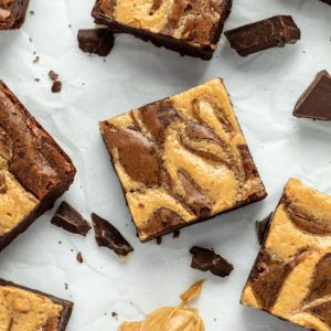 Peanut butter swirl brownies